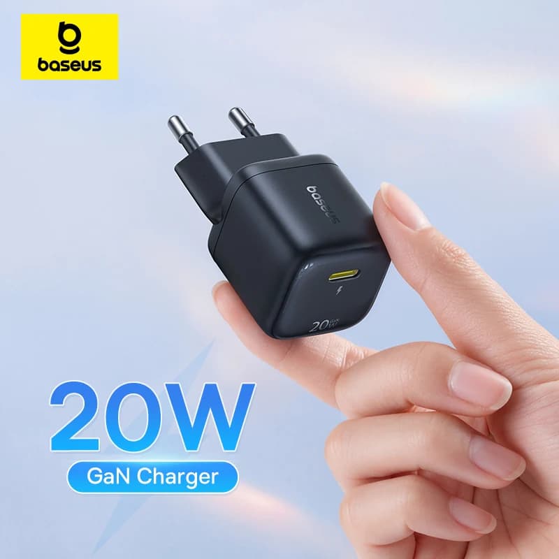 Baseus USB Charger Type C Portable 20 W USB C Charger Support Type C PD Quick Charging for iPhone 15 14 13 12 Pro Max 11X8 Plus