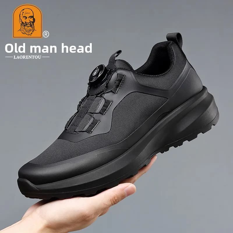 Men's Casual Running Shoes Breathable Mesh Soft Bottom Anti-slip Thick Bottom Outdoor Sports Shoes for Middle-aged And Elderly