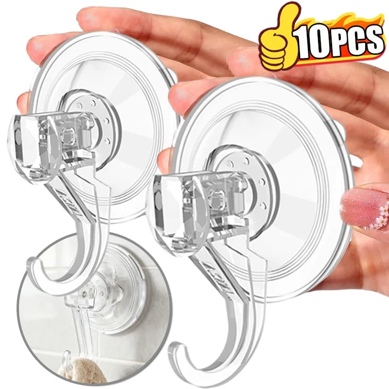 10/1x Ganci a ventosa multiuso Gancio a ventosa per vuoto resistente Porta asciugamani Cucina di casa Bagno Supporto per appendere