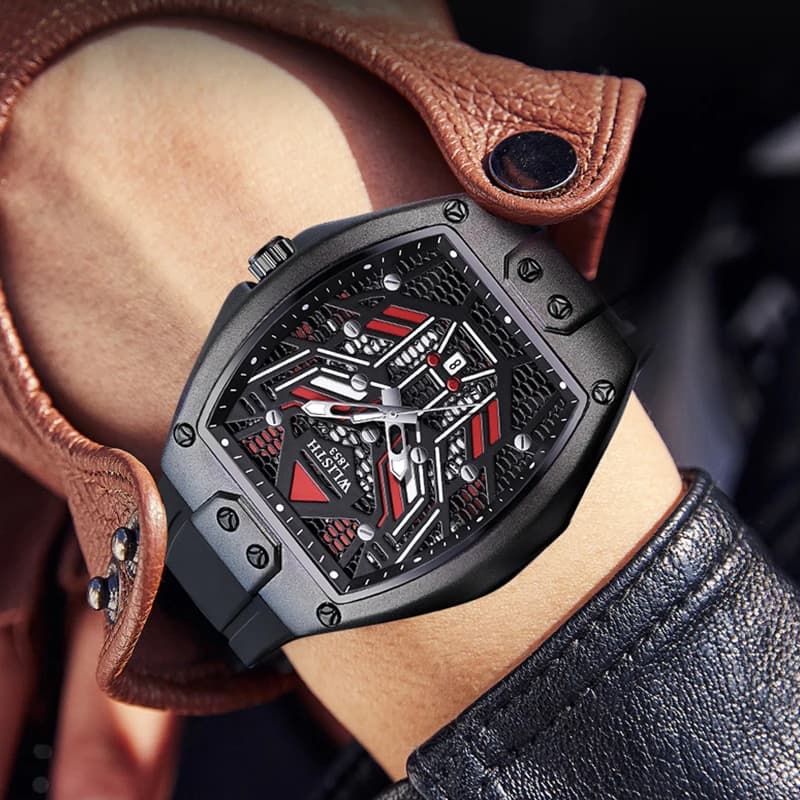 2025 Fashion Luxury Wine Barrel Shaped Watches for Man Quartz Wristwatch for Male Watch Luminous Waterproof Trendy Clock reloj