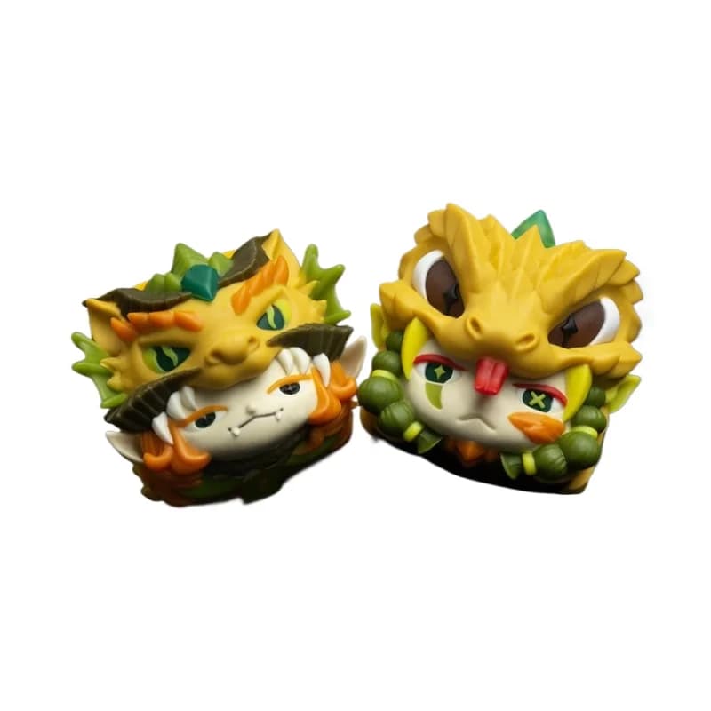 Keycaps Anime 12 Segni Zodiacali Cinesi in Resina, Copritasti per Tastiera Meccanica, Singoli, Carini, Creativi, Personalizzati, DIY, Regali per Gamer