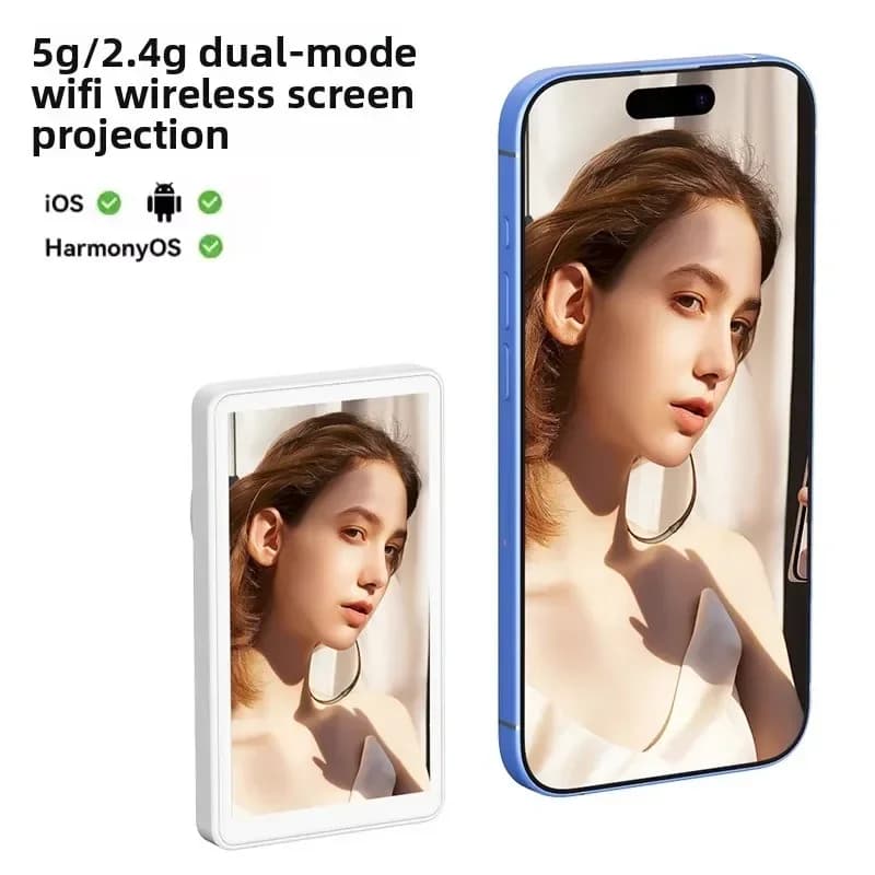 Display magnetico per selfie posteriore per telefono cellulare, proiettore per schermo live per artefatto fotografico da viaggio