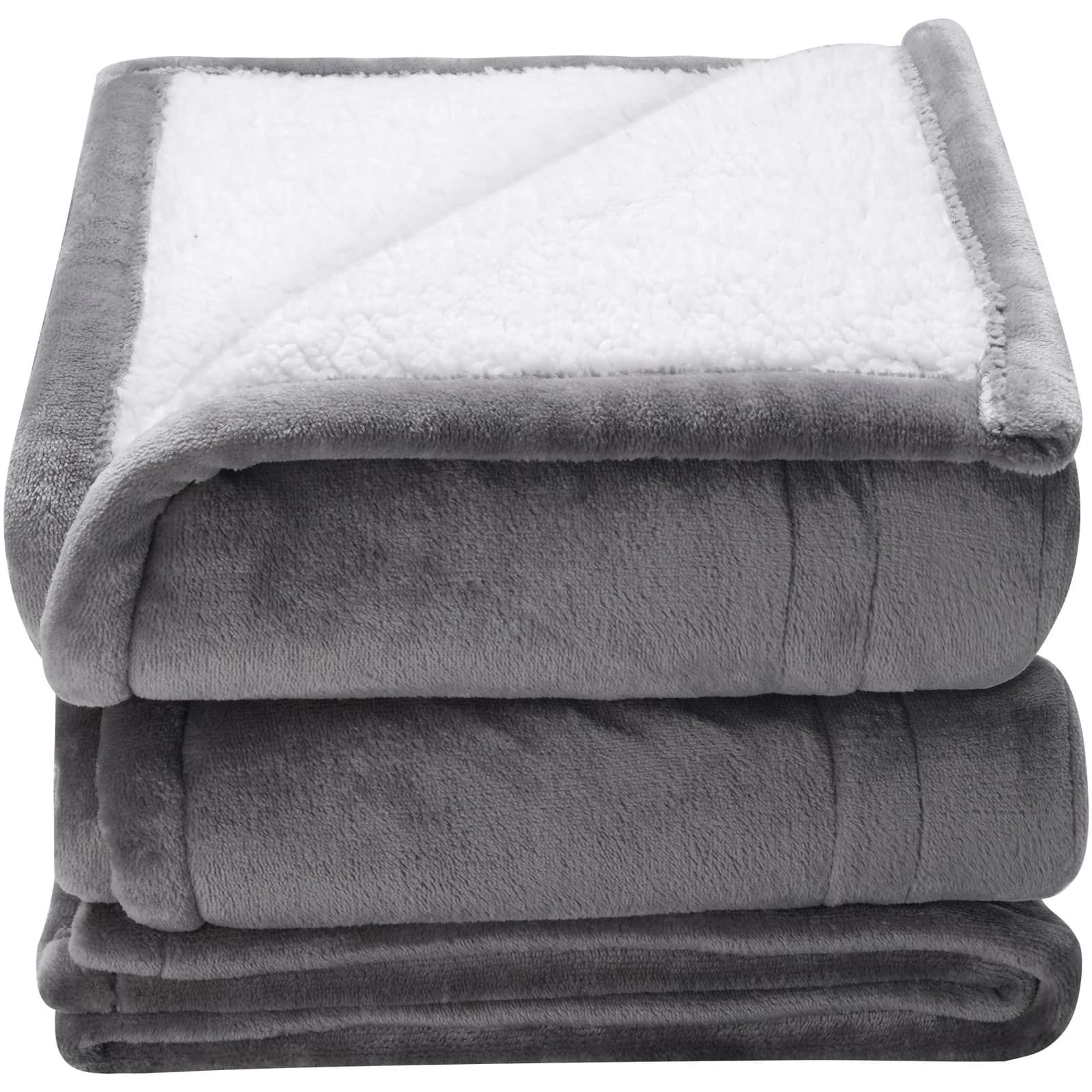 SucceBuy Coperta riscaldata Coperta elettrica 4 misure Coperta riscaldante in morbida flanella e Sherpa con timer 3 ore Spegnimento automatico 5 livelli di riscaldamento