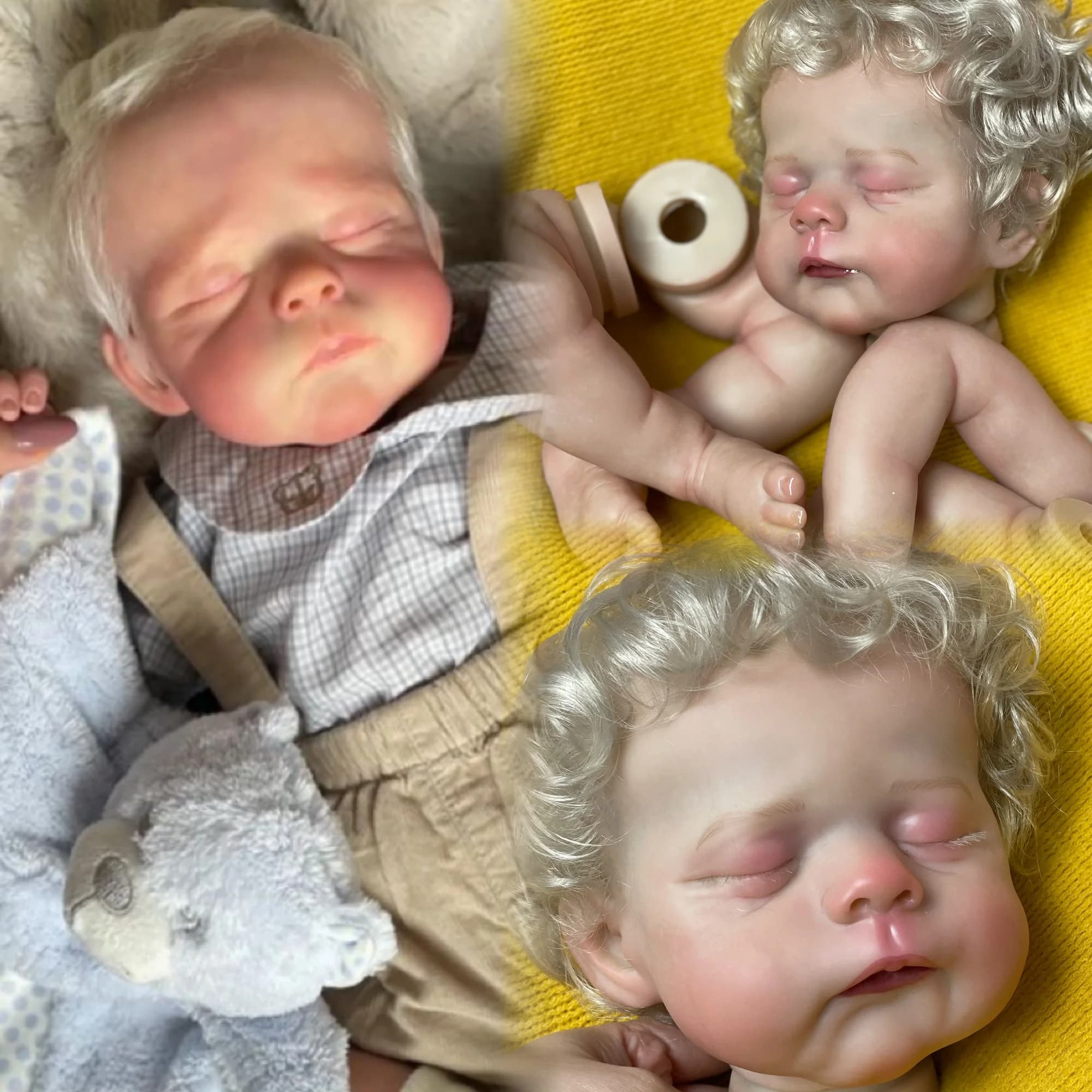22 pollici Eric Reborn Baby Doll kit dipinto a mano realistico fai da te in vinile vuoto parti della bambola neonato Bebe Reborn kit Sin Pintar