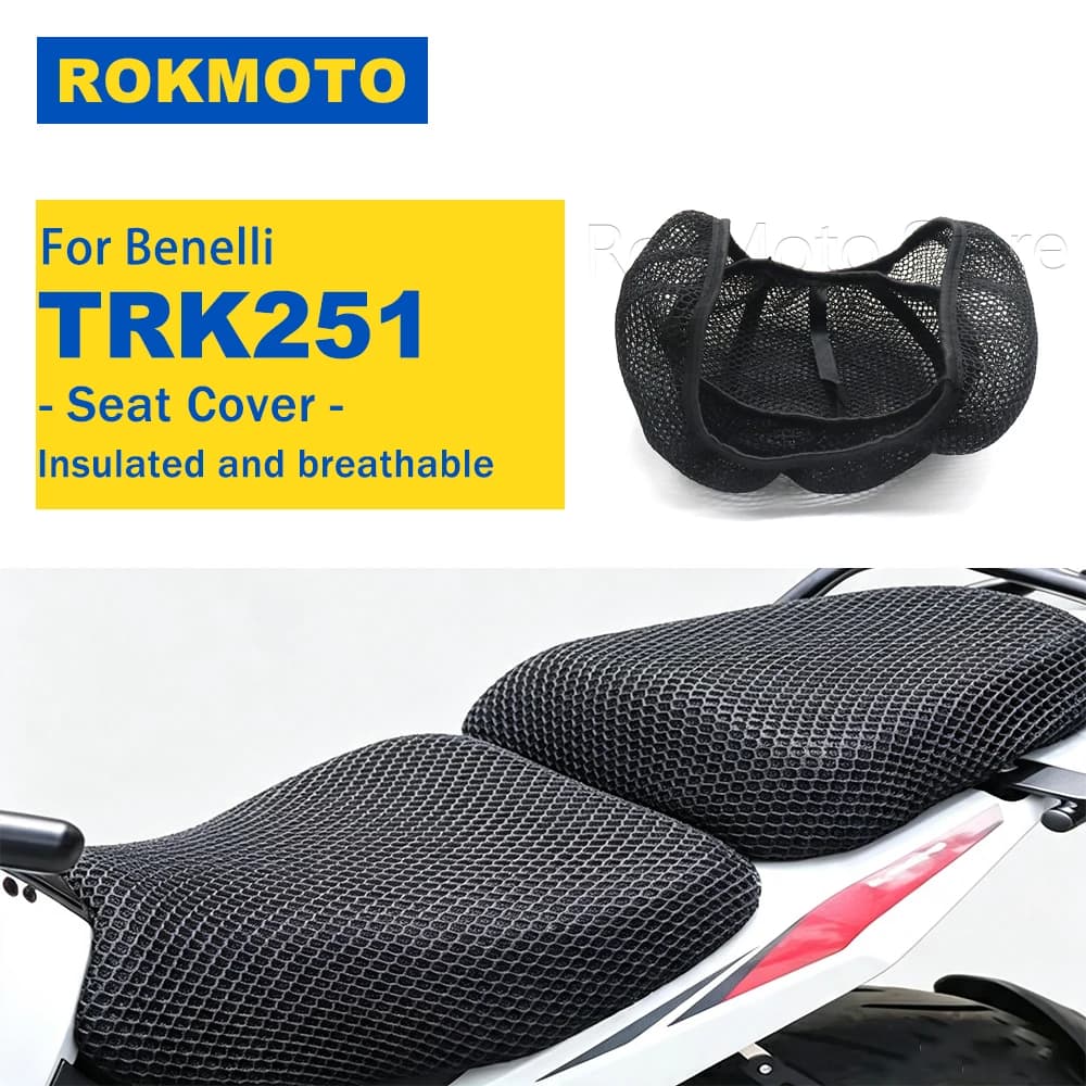For Benelli TRK251 TRK 251 Motorcycle Accessories Protecting Cushion Seat Cover Breathable Comfortable 3D Mesh Seat Cover