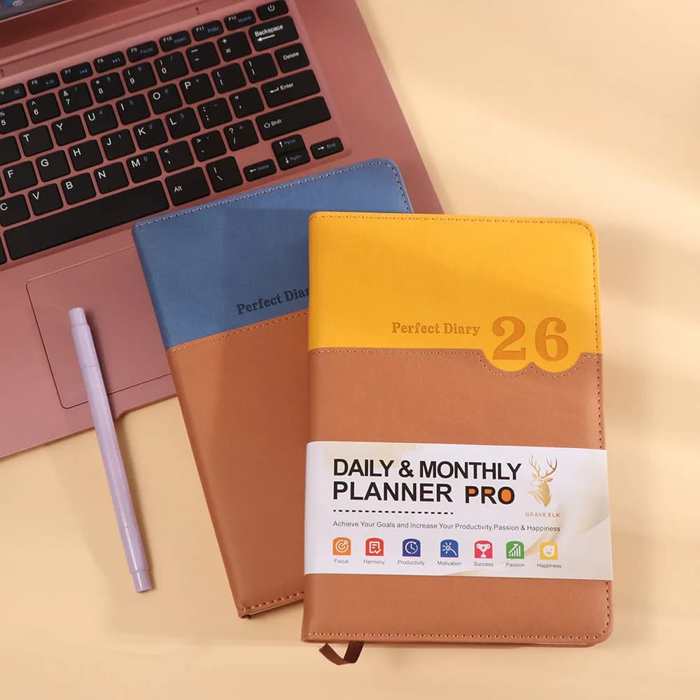 Agenda Planner 2026 per 365 Giorni, Blocco Note in Inglese, Efficienza A5, Quaderno per Pianificazione, Carta Spessa, Autodisciplina