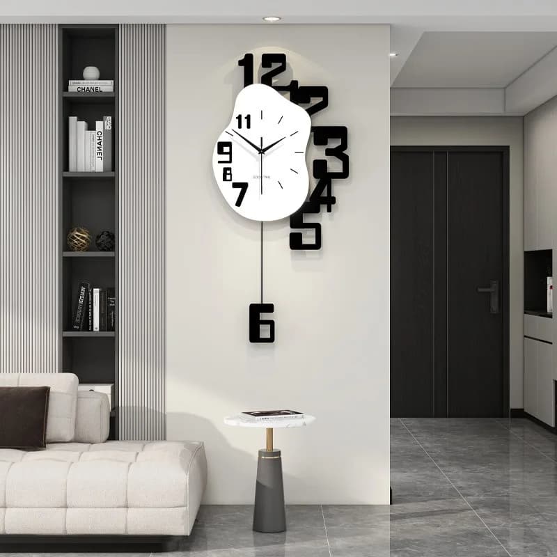 Orologio da parete di lusso Soggiorno Orologio da parete moderno semplice Decorazione digitale Orologio a pendolo silenzioso Decorazione domestica creativa