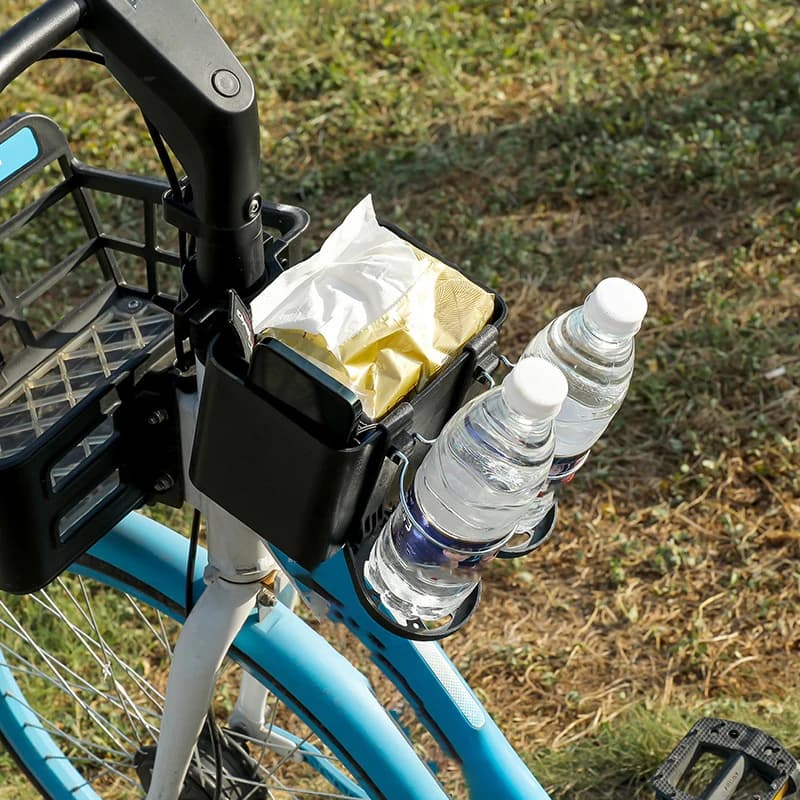Scatola portaoggetti anteriore multifunzionale per veicolo elettrico, portabicchieri per telefono cellulare, pedale, moto, skateboard, bici, cestino sospeso