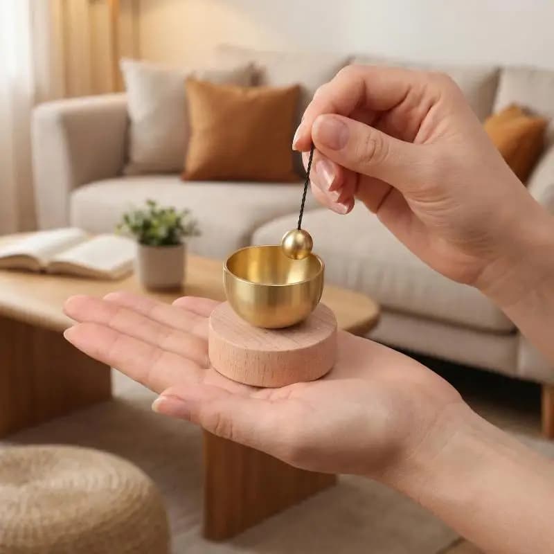 Mini Portable Singing Bowl Set Meditation Sound Bowl Yoga Chakra Self-Regulation Decompression Spiritual Relaxation Accessory