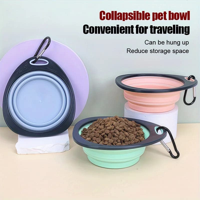 Ciotole Pieghevoli per Animali Domestici da Viaggio - Design Portatile e Richiudibile, Durevoli e Leggere, per Cibo per Cani e Gatti, Accessori per Animali