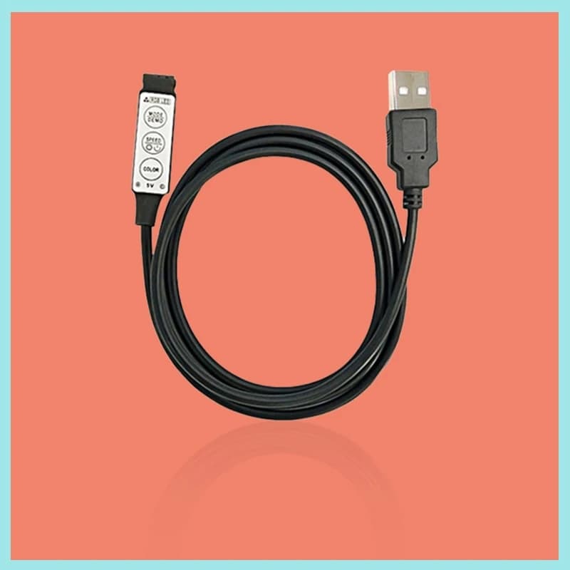 1M Mini three-button seven-color controller USB light strip RGB TV backlight LED strip controller B2