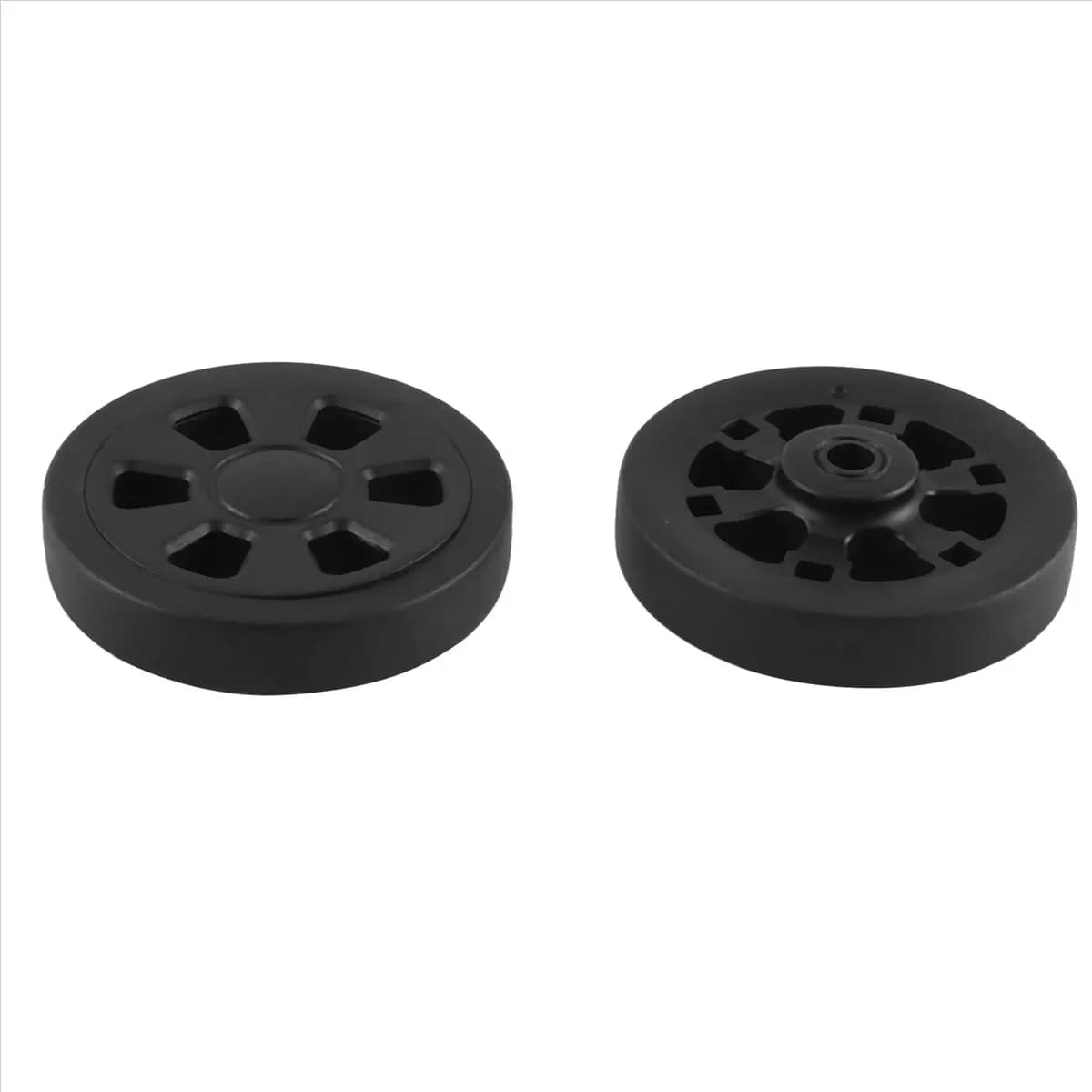 ABQR 60mm x 12mm Ruote per bagagli Sostituzione usura Protezione ambientale PU Valigia Ruote di ricambio Coppia nera