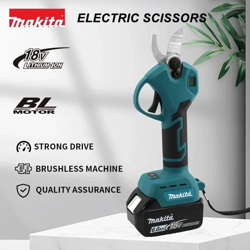 Makita Brushless Electric Scissors, Garden Tools, Cutters, Wireless Electric Scissors for Fruit Trees, Compatible with Makita 18V