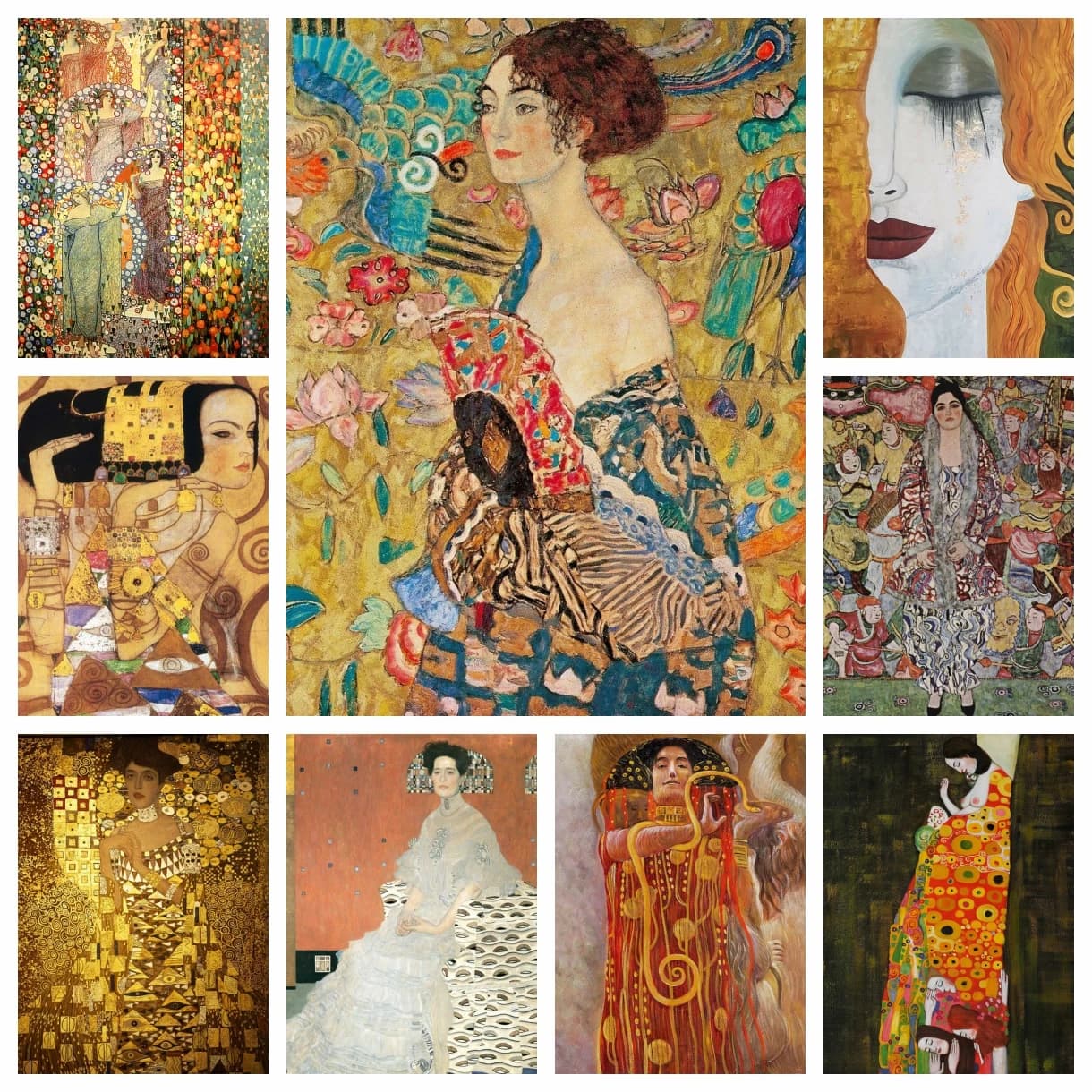 Diamante Strass Pittura Gustav Klimt Wall Art Punto croce Kit Ricamo Immagine Mosaico Trapano completo Decorazione domestica artigianale