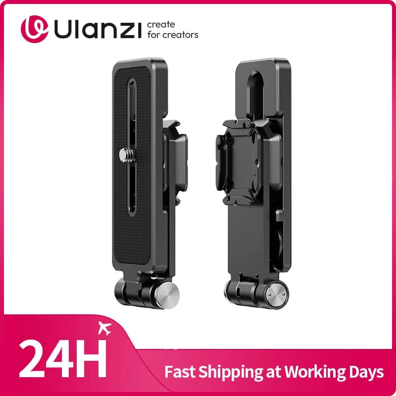 Ulanzi UKA11 Uka Piastra a L Pieghevole a Sgancio Rapido per Fotocamere Mirrorless e DSLR, Piastra a L Regolabile Angolare Uka Arca-Swiss F38