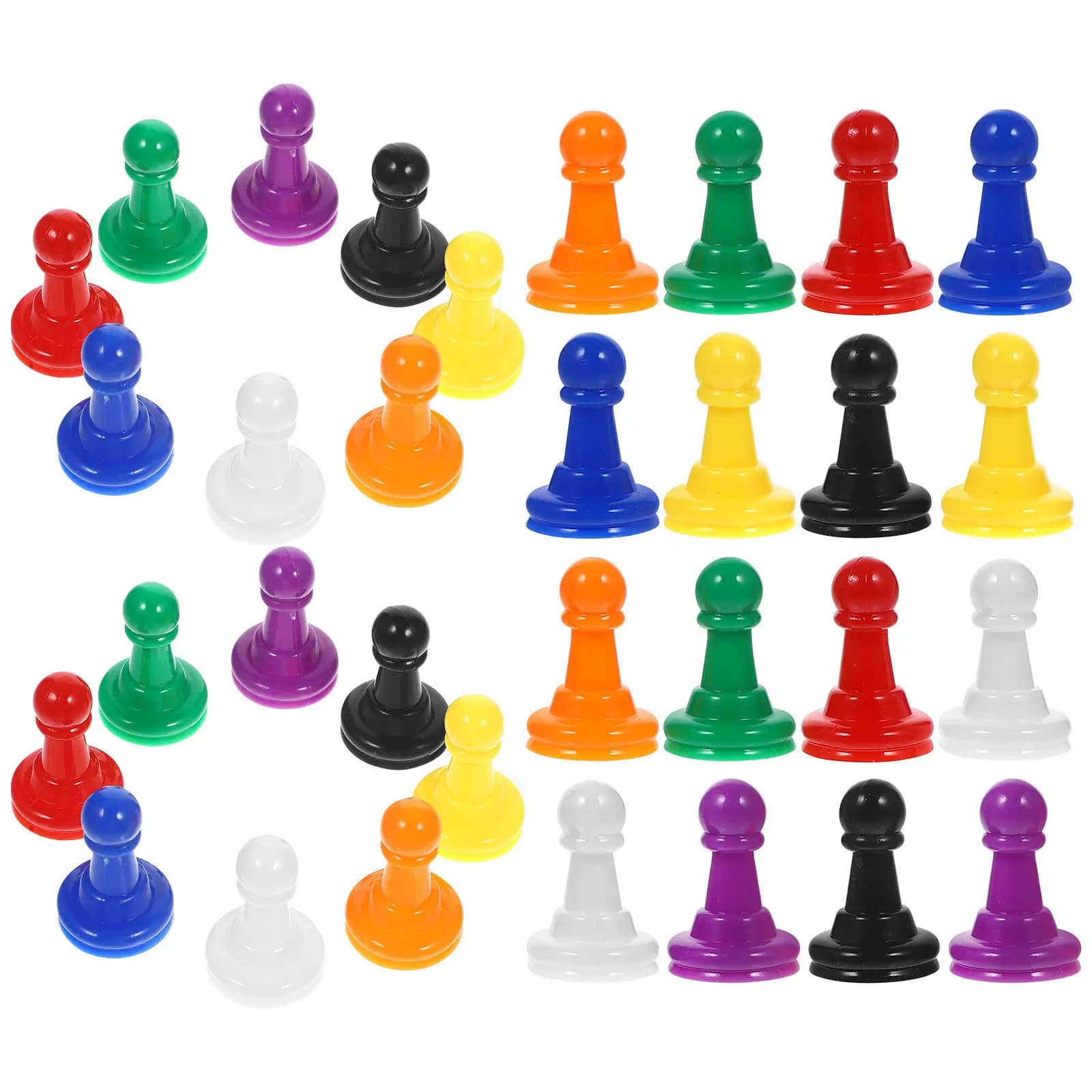 Set di 32 Pezzi degli Scacchi in Plastica Multicolore, Accessori per Giochi da Tavolo Educativi