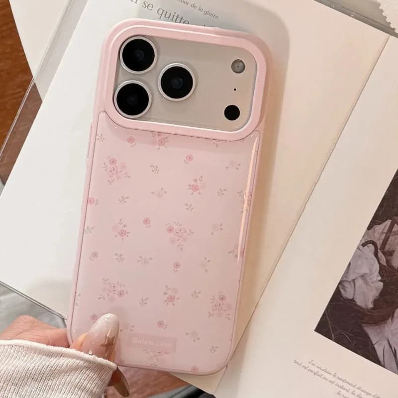 Custodia Protettiva Antiurto con Fiori di Rosa Rosa Delicati e Bellissimi per iPhone 17 16 15 14 13 Pro Max Plus Air