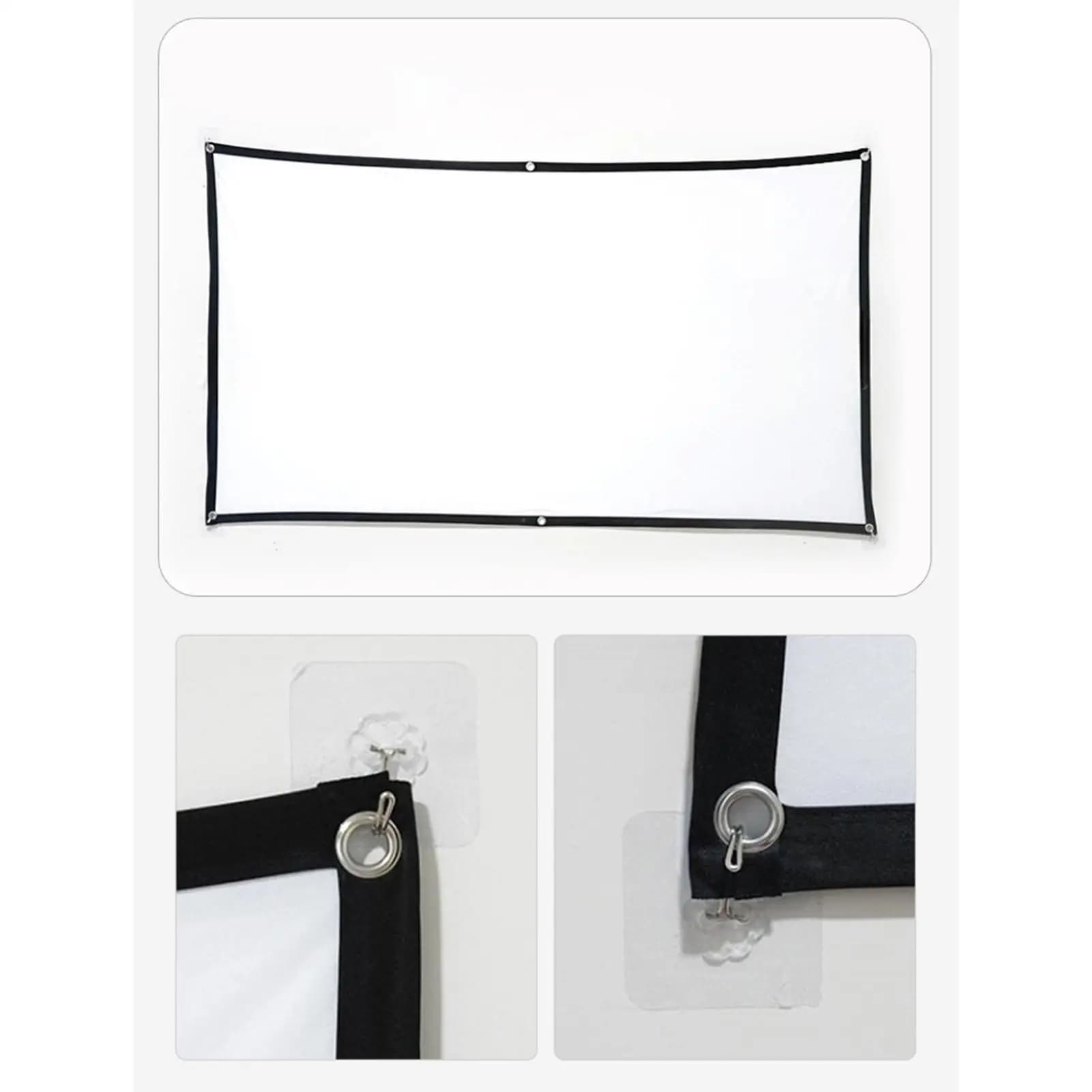 Schermo per Proiettore da Esterno Portatile Pieghevole, Attrezzatura Video Magnetica Avvolgibile, Grande Schermo da Teatro per Interni, Campeggio, Camper, Giardino