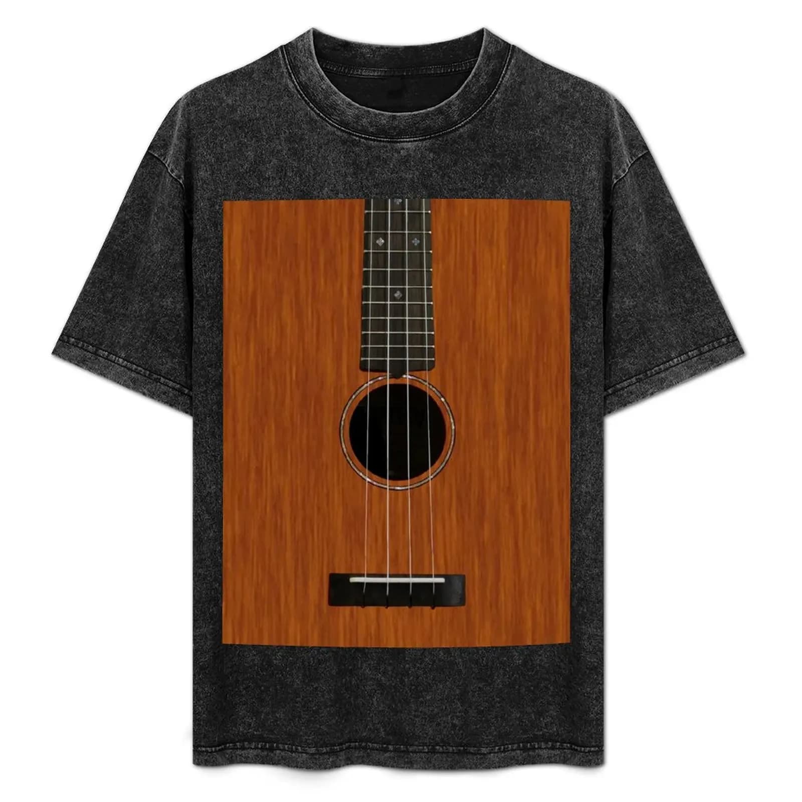 T-shirt ukulele con stampa in stile urbano