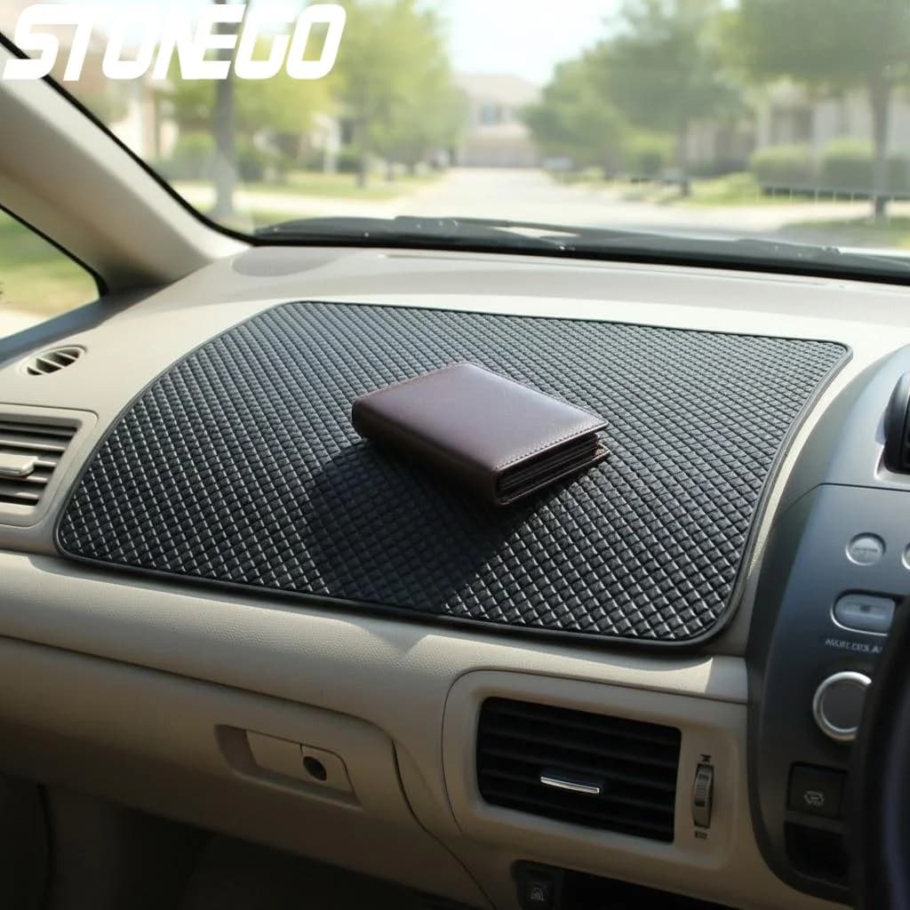 Tappetino Antiscivolo in Silicone per Cruscotto Auto, Porta Telefono e Chiavi, Accessorio Interno per Veicoli, Soluzione Organizzativa