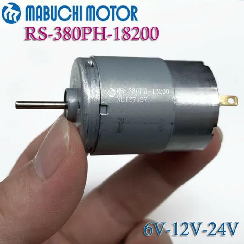 MABUCHI RS-380PH-18200 Motore elettrico con spazzola di carbone DC 6V- 24V 11190RPM Lunga durata per aspirapolvere/stampante/macchinafax/mixer