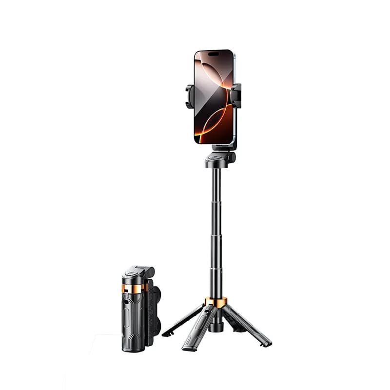 Bastone Selfie Mobile con Stabilizzatore a Quattro Assi, Treppiede Portatile per Fotografia, Assistente per Riprese e Treppiede da Viaggio