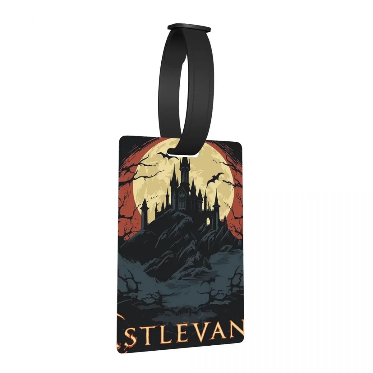 Castle Of Darkness Castlevania Etichette per bagagli Accessori per valigie Etichetta per imbarco per bagagli portatile Porta etichette ID Nome Indirizzo