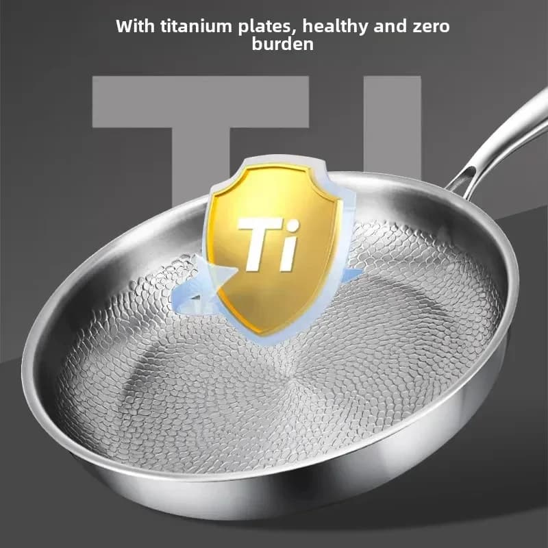 German , Uncoated And Non Stick, High-End Hammer Style Thickened Steak Frying Pan Home Use
