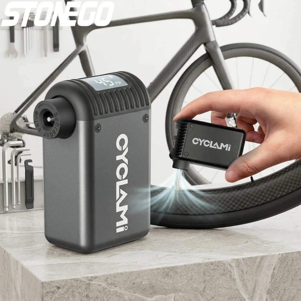 Pompa Elettrica Portatile ad Alta Pressione per Biciclette, Accessorio Compatto per Ciclismo