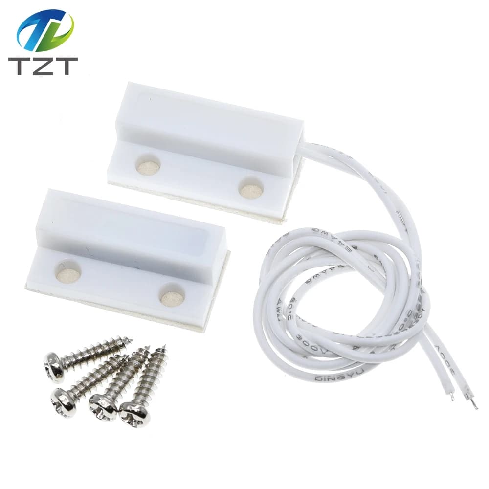 TZT 1/3 coppia MC-38 MC38 Modulo per porte e finestre cablato Cavo da 30 mm allunga interruttore magnetico a caso sistema di allarme domestico per arduino