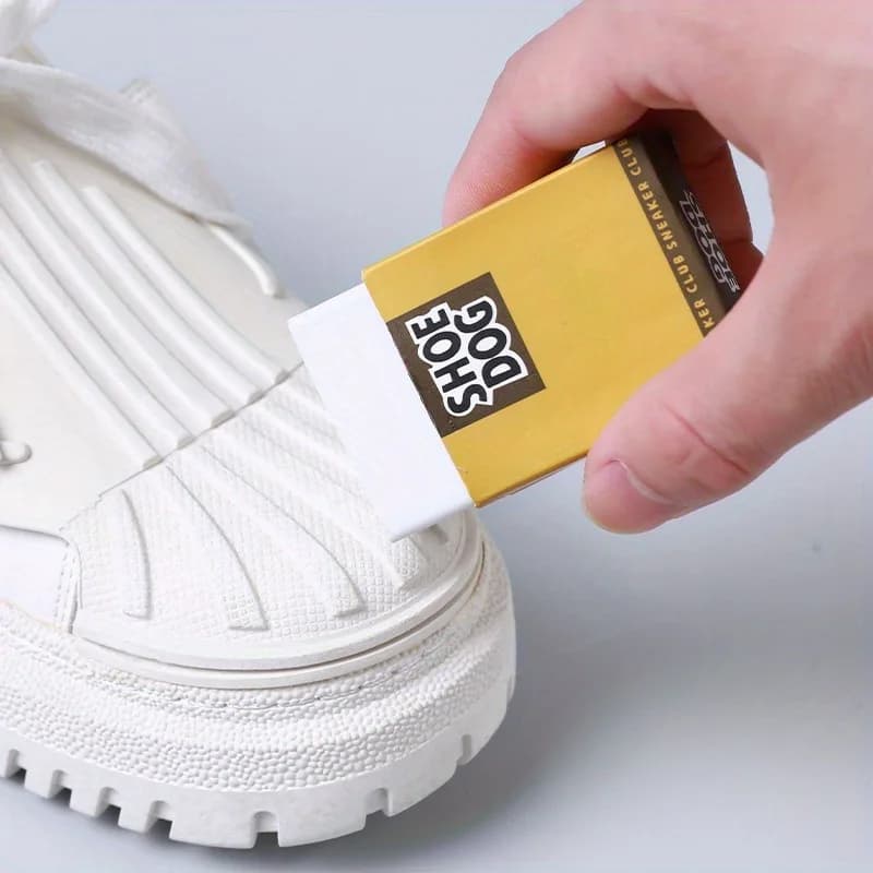 1 pezzo di gomma per scarpe in TPE, detergente per macchie senza acqua per scarpe in pelle scamosciata, detergente ergonomico portatile per scarpe