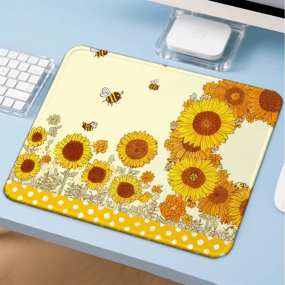Mosepad Sun Flower Computer Mat Desk Accessories Pc Gamer Mousepad Company Game Mats Mouse Anime Mause Table Decoration