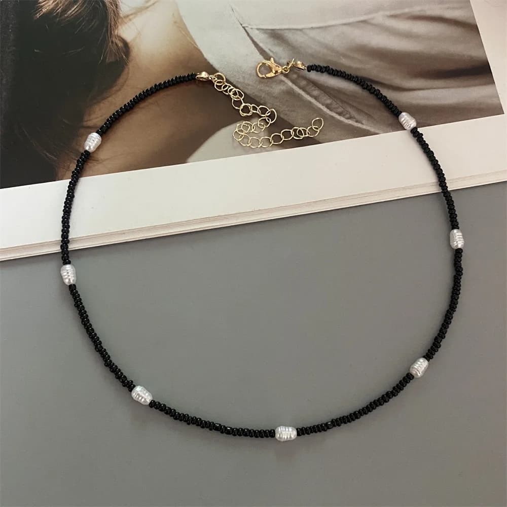 Nuova Collana Girocollo alla Moda con Perle Imitate Irregolari, Piccole Perle a Forma di Riso, Elegante Regalo Romantico per Donne
