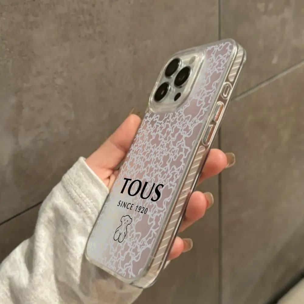 Fashion Logo T-touses Phone Case Laser Gradient For iPhone 17 Pro Max 16 15 14 13 12 11Pro Max 17Air Shockproof Protective Cover
