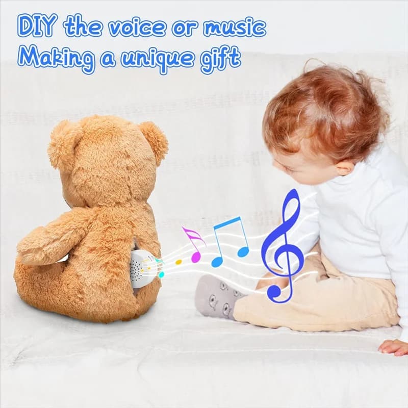 B24B 2 pezzi registratore audio pulsante di registrazione vocale fai da te per animali di peluche, orso, peluche, bambola giocattolo per peluche
