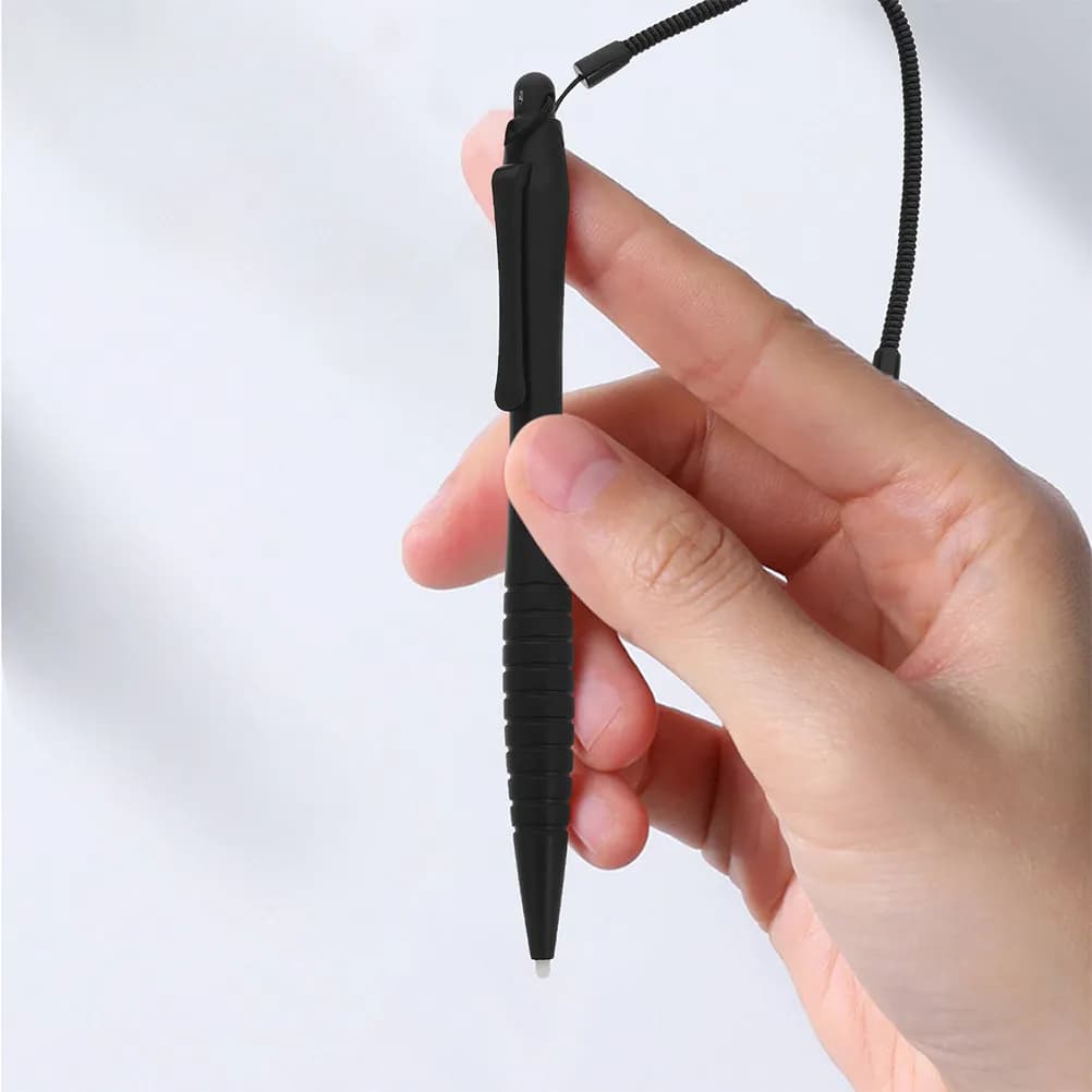 3Pcs Resistive Screen Stylus Pen Hard Tip Touch Pen Anti-Lost Spring Rope Holder for Writing Drawing Tablet Phone Use