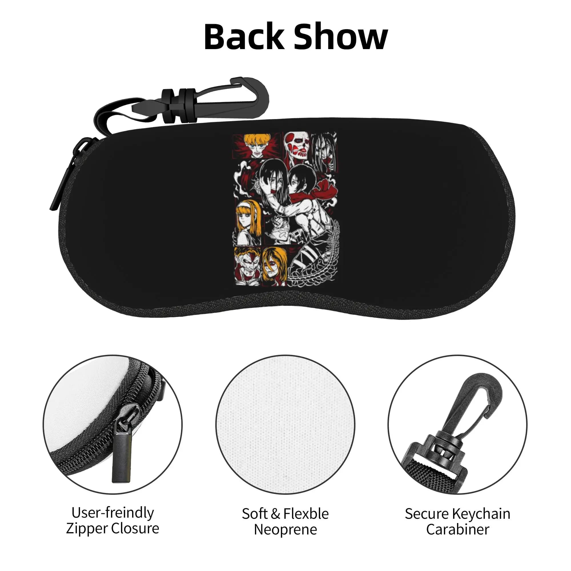 Japane Manga Attack on Titan Anime Shell Eyeglasses Protector Cases Men Women Sunglass Case Glasses Pouch