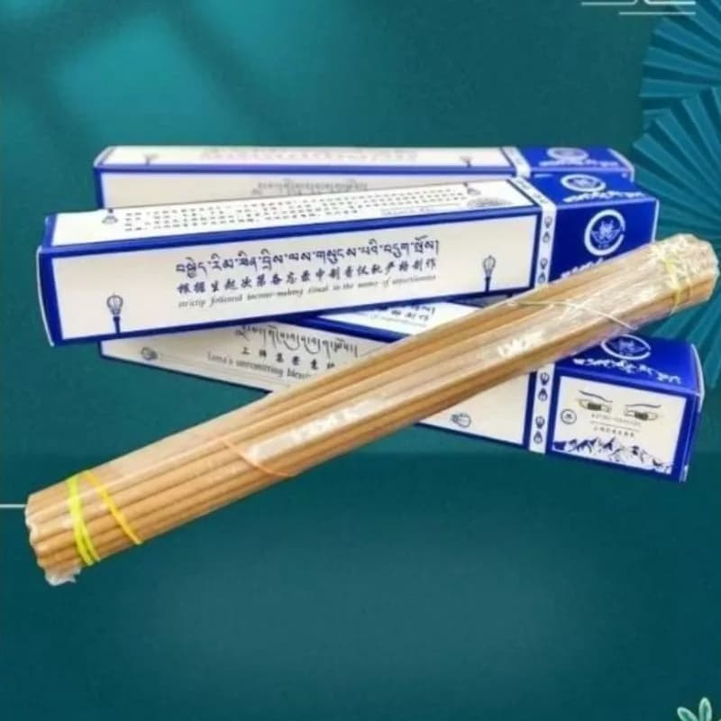 Bastoncini d'Incenso Tibetano da 20CM, Incenso Naturale per Meditazione e Culto del Buddha, Fragranza Duratura per Interni