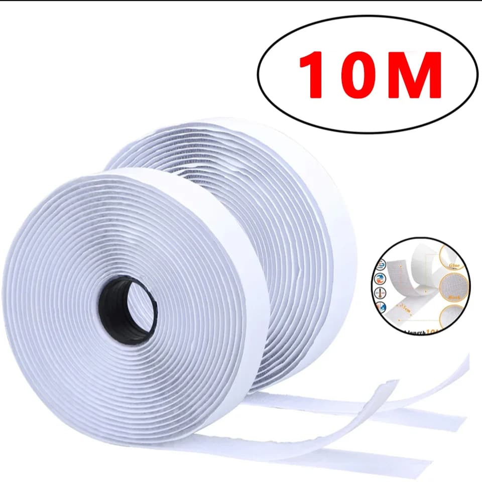 1-10Meters 20-50mm Magic Sticker Tap Self Adhesive Hook Loop Fastener Nylon Sticker Disks velcros Tape Sewing Adhesive with Glue
