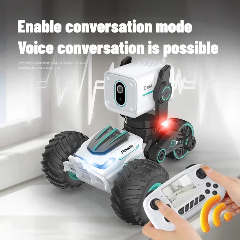 Auto Telecomandata con Fotocamera HD, Video in Tempo Reale, Dialogo Intelligente, Veicolo Fuoristrada RC per Bambini, Regalo Giocattolo