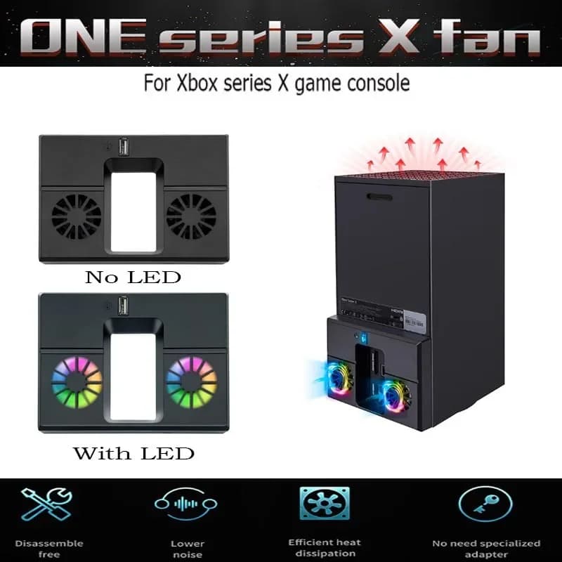 Per Xbox Series X Console ventola di raffreddamento Dock Station Slim Vertical Stand Host Side radiatore Usb Game Cooler per Xbox game Console