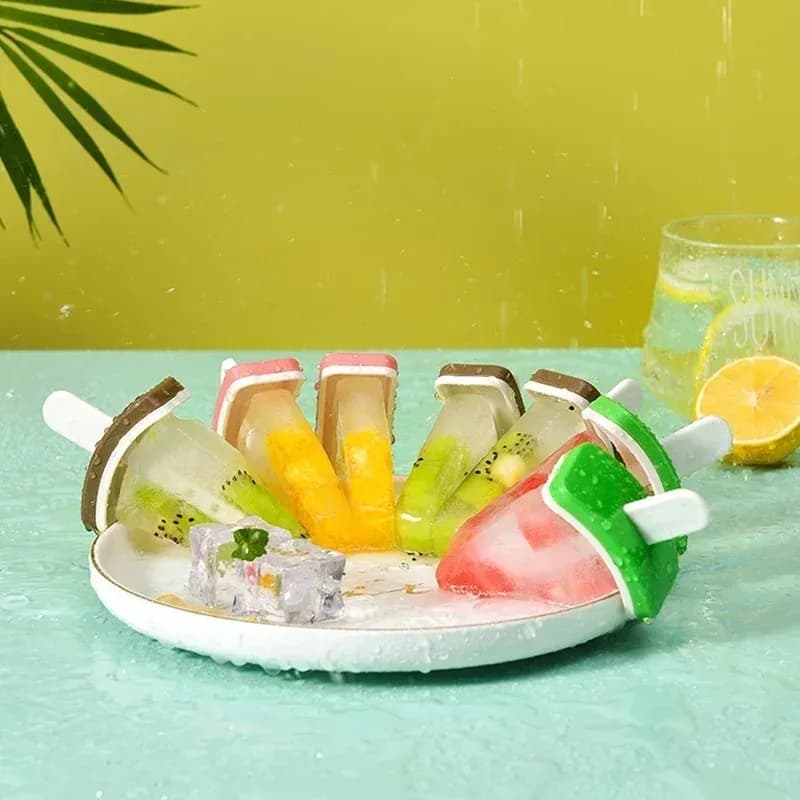 Stampo per gelato creativo a forma di anguria, stampo per ghiaccioli alla frutta fatti in casa con coperchio