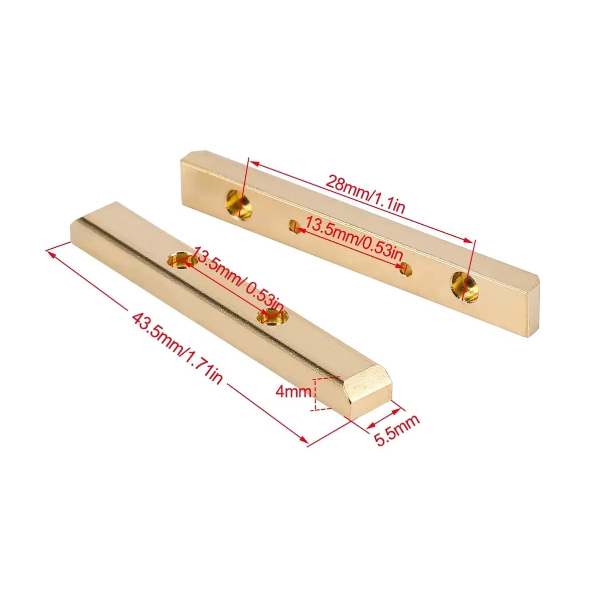 Modellino auto simulato SCX24 1/24 Axial SCX24 90081 in ottone con striscia di pesatura, blocco contrappeso laterale per trave