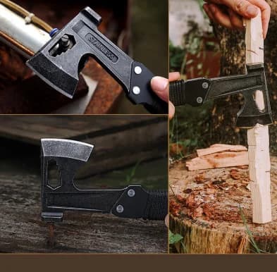 Multifunctional Self-defense Tactical Axe Household Vehicle Mounted Fire Fighting Demolition Axe Outdoor EDC Equipment