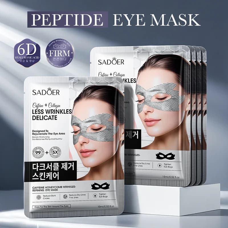 1 PC Caffeina Peptide di Collagene Maschera per gli occhi Bende per gli occhi Riduce le rughe Rassodante Idratante Nutriente Ringiovanisce la cura della pelle degli occhi