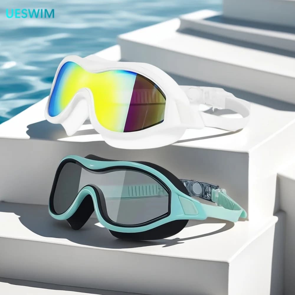 Silicone swimwear with large frame for adults Vision Clear UV Nuoto protection for women and men