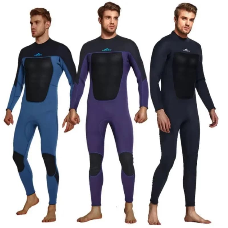 Muta Subacquea da Uomo 3MM in Neoprene Integrale a Maniche Lunghe per Pesca Subacquea, Snorkeling, Surf, Canoa, Immersioni Subacquee con Cerniera
