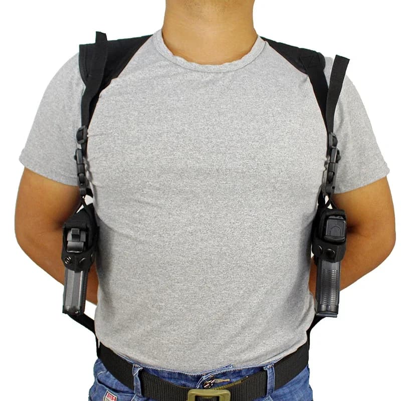 Fondina Universale Doppia per Pistola da Spalla, Borsa Porta Pistola Nascosta per Addestramento all'Aperto e Accessori da Caccia