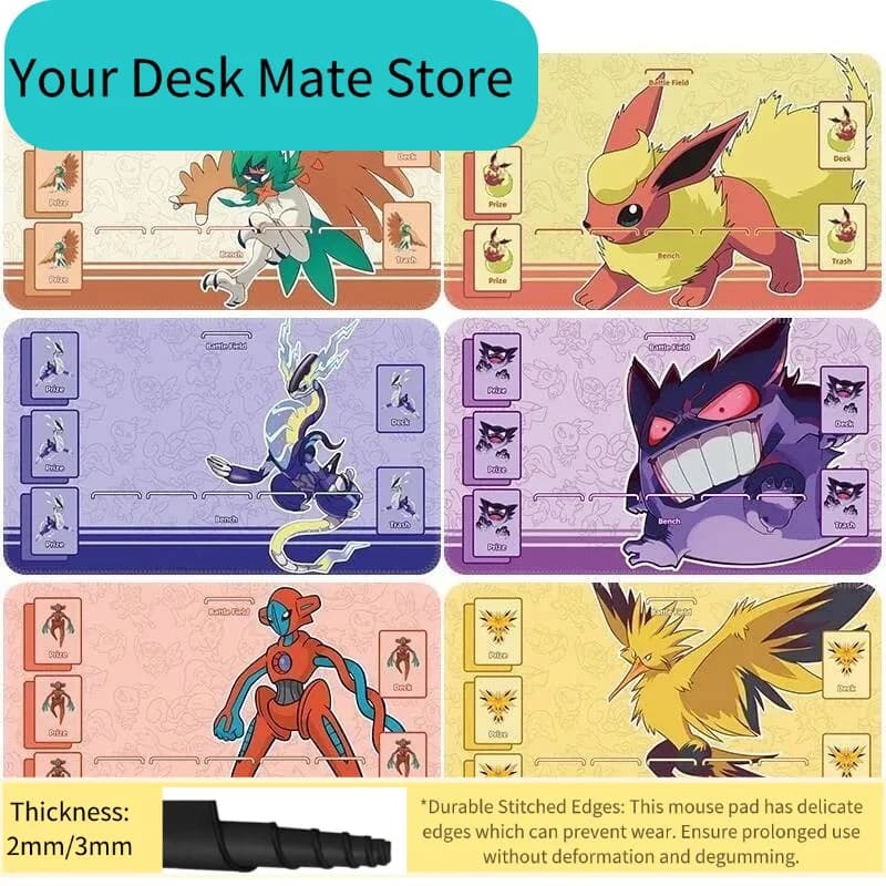 Tappetino da gioco antiscivolo per mouse da gaming Pokemon viola elettrico/tipo Ghost