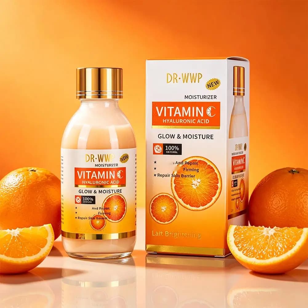 Siero Viso 125ml con AHA, Arbutina e Vitamina C, Idratante Profondo, Sbiancante, con Essenza di Curcuma e Acido Kojico